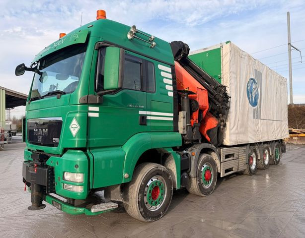 MAN TGS 35.480 10x6,E5,Palfinger PK92002+JIB+winch - משאית מנוף, משאית וילונות צד: תמונה 1 MAN TGS 35.480 10x6,E5,Palfinger PK92002+JIB+winch - משאית מנוף, משאית וילונות צד: תמונה 1