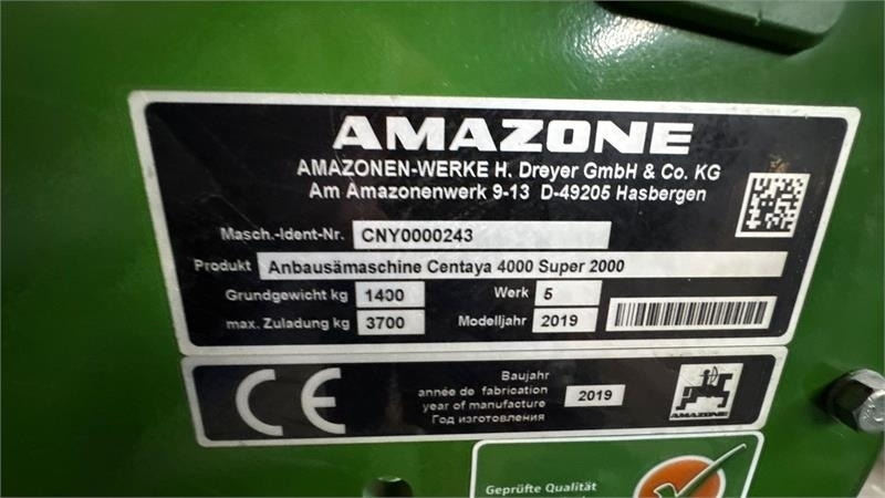 Amazone KG4001Super/Cataya4000Super KG 4001 Super - מקדחת זריעה משולבת: תמונה 2 Amazone KG4001Super/Cataya4000Super KG 4001 Super - מקדחת זריעה משולבת: תמונה 2