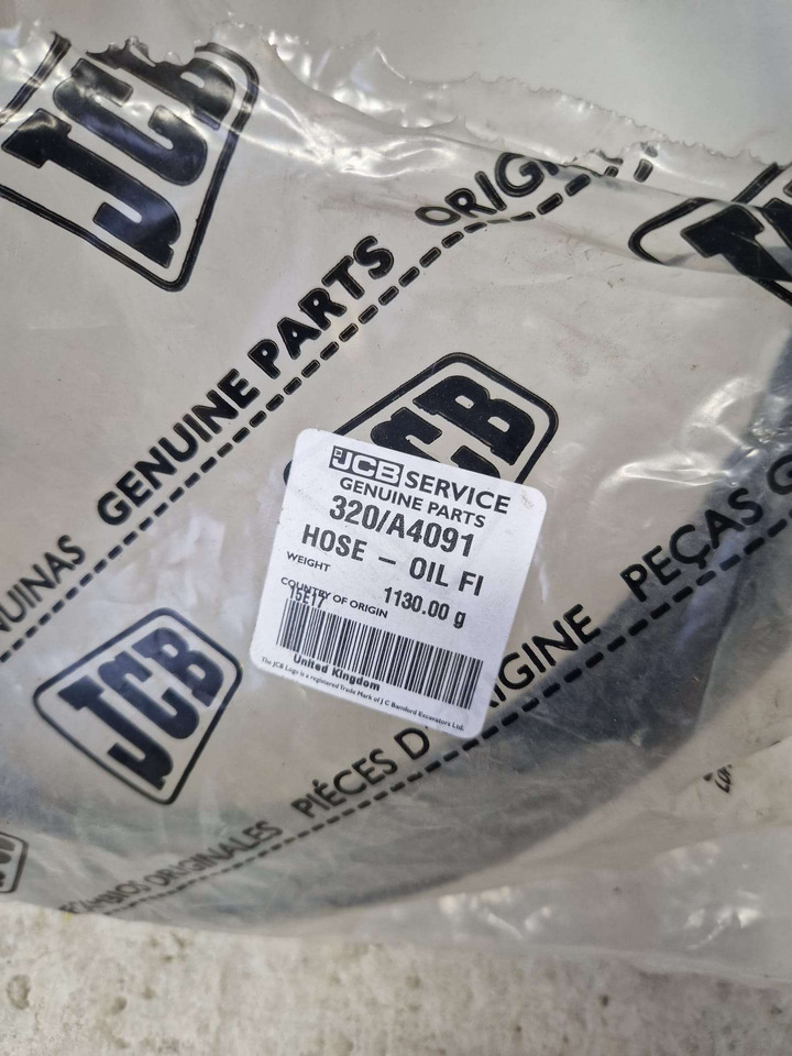 JCB 320/A4091 320/A4237 excavator Oil hose - מנוע וחלקים עבור מכונת בנייה: תמונה 2 JCB 320/A4091 320/A4237 excavator Oil hose - מנוע וחלקים עבור מכונת בנייה: תמונה 2
