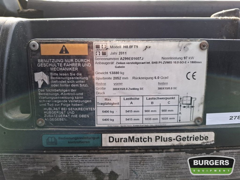 Hyster H8.0FT-9 - מלגזת LPG: תמונה 5 Hyster H8.0FT-9 - מלגזת LPG: תמונה 5