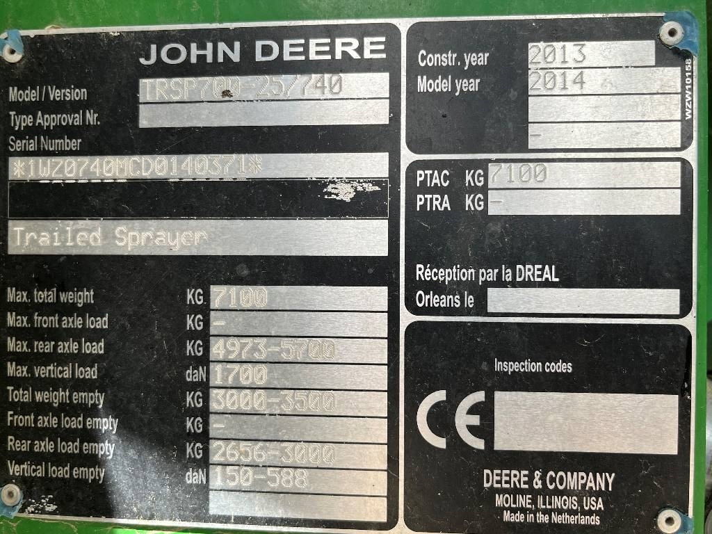 John Deere M 740 i Dismantled: only spare parts - מרסס נגרר: תמונה 5 John Deere M 740 i Dismantled: only spare parts - מרסס נגרר: תמונה 5