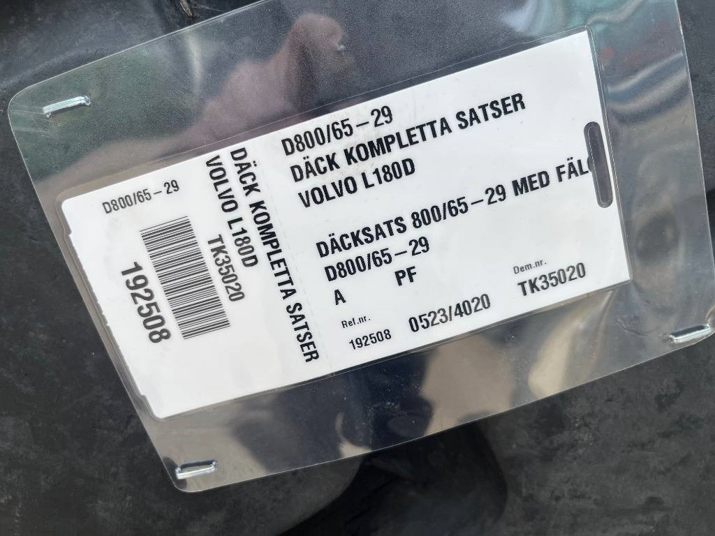 Michelin 800/65R29 XLD Volvo L150 L180 - חבילת גלגלים וצמיגים: תמונה 2 Michelin 800/65R29 XLD Volvo L150 L180 - חבילת גלגלים וצמיגים: תמונה 2