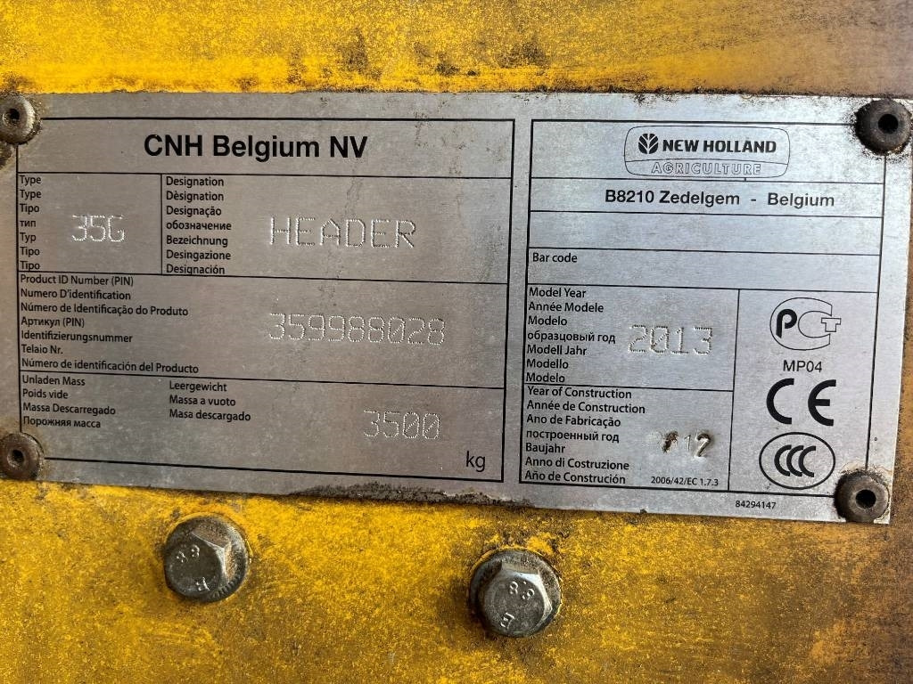 New Holland 35G Skärbord / Header - ראש תבואה: תמונה 2 New Holland 35G Skärbord / Header - ראש תבואה: תמונה 2