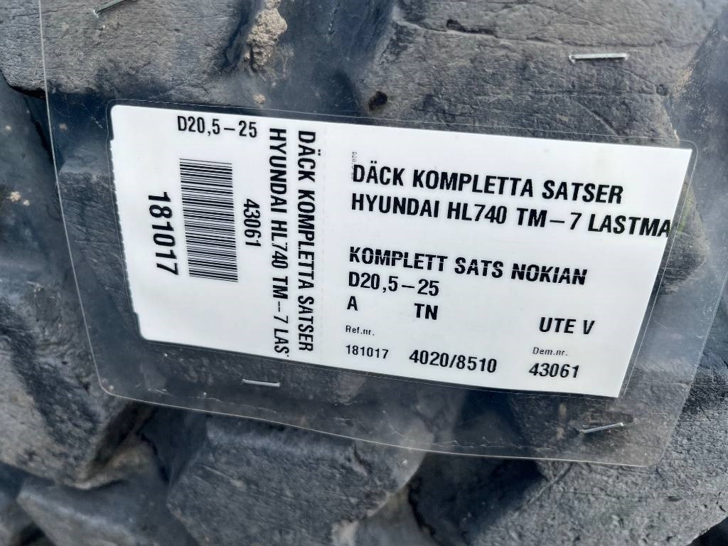 Nokian 20,5 R25 Loader grip Volvo Hyundai Huddig - חבילת גלגלים וצמיגים: תמונה 3 Nokian 20,5 R25 Loader grip Volvo Hyundai Huddig - חבילת גלגלים וצמיגים: תמונה 3