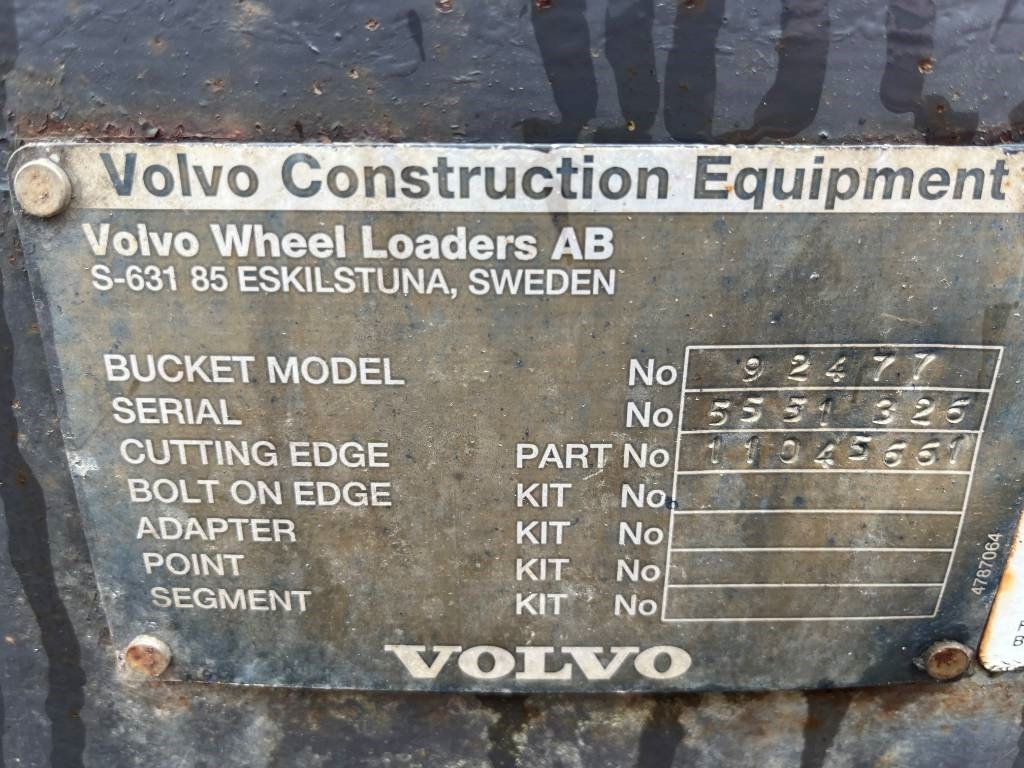Planerskopa / Planing bucket Volvo VOE92477 - דלי עבור מכונת בנייה: תמונה 3 Planerskopa / Planing bucket Volvo VOE92477 - דלי עבור מכונת בנייה: תמונה 3