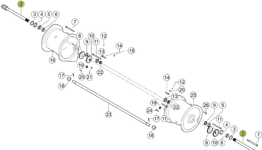 Claas Jaguar 970 - przednia oś napędowa - wałek zębnika 0007747350 - סרן קדמי עבור מכונה חקלאית: תמונה 1 Claas Jaguar 970 - przednia oś napędowa - wałek zębnika 0007747350 - סרן קדמי עבור מכונה חקלאית: תמונה 1