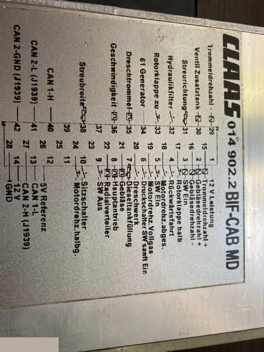 Claas Lexion 510 520 530 540 550 560 570 580 600 - Moduł Płyty Bezpieczników 014 902.2 - נתיך עבור מכונה חקלאית: תמונה 1 Claas Lexion 510 520 530 540 550 560 570 580 600 - Moduł Płyty Bezpieczników 014 902.2 - נתיך עבור מכונה חקלאית: תמונה 1