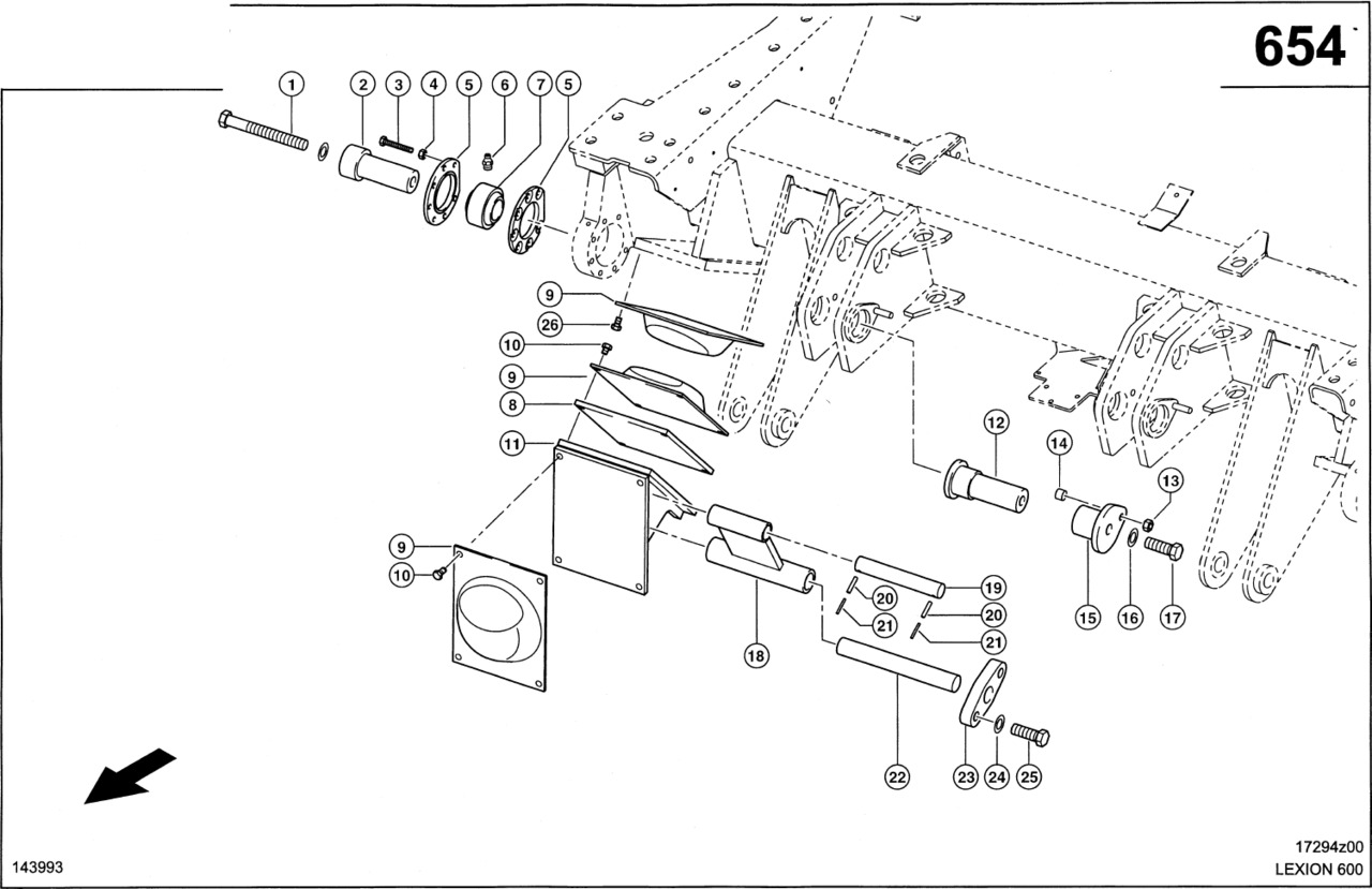 Claas Lexion 600 WKŁAD ŁĄCZĄCY 0007645810 (Amortyzacja osi napędowej do mts) - מתלה עבור מקצרת קומבינה: תמונה 1 Claas Lexion 600 WKŁAD ŁĄCZĄCY 0007645810 (Amortyzacja osi napędowej do mts) - מתלה עבור מקצרת קומבינה: תמונה 1