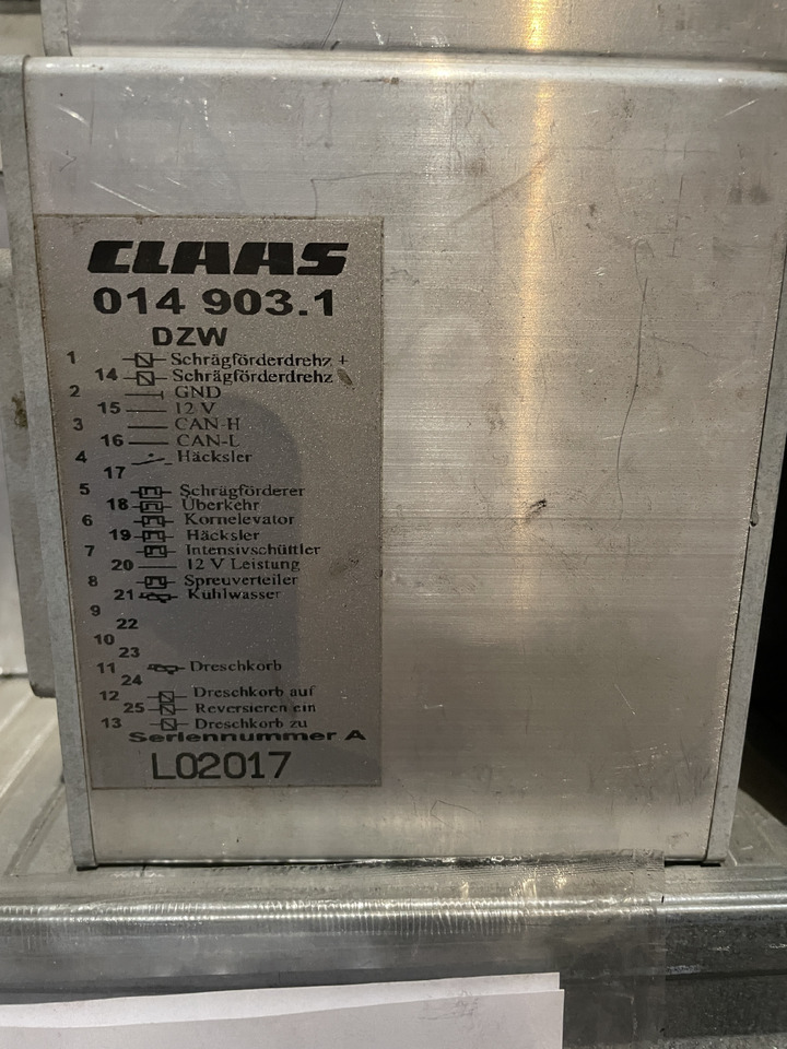 Claas Lexion - moduł sterownik DZW 014903.1 014903.2 - ECU עבור מכונה חקלאית: תמונה 1 Claas Lexion - moduł sterownik DZW 014903.1 014903.2 - ECU עבור מכונה חקלאית: תמונה 1