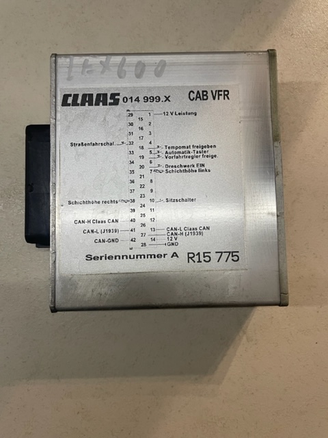 Claas Moduł CaB VFR 014999.X - ECU עבור מכונה חקלאית: תמונה 1 Claas Moduł CaB VFR 014999.X - ECU עבור מכונה חקלאית: תמונה 1