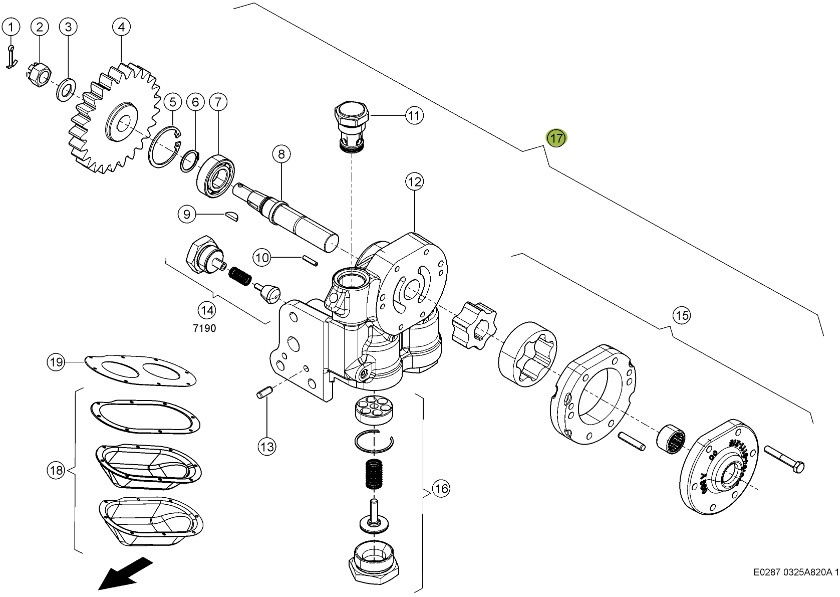 Claas Xerion 4000 - most przedni - pompa oleju 0006279061 - משאבת שמן עבור מכונה חקלאית: תמונה 1 Claas Xerion 4000 - most przedni - pompa oleju 0006279061 - משאבת שמן עבור מכונה חקלאית: תמונה 1