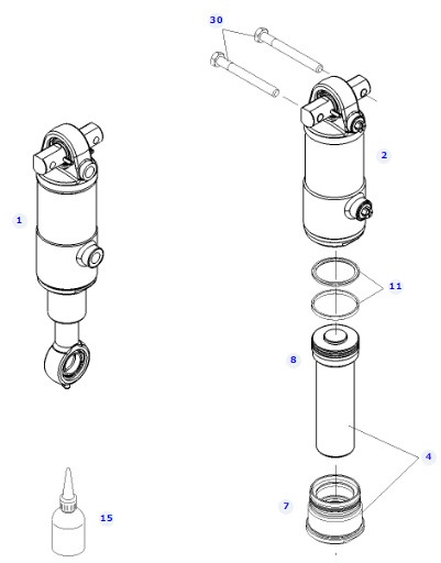 Fendt 414 Vario - siłownik hydrauliczny G404300050010 - צילינדר הידרולי עבור מכונה חקלאית: תמונה 1 Fendt 414 Vario - siłownik hydrauliczny G404300050010 - צילינדר הידרולי עבור מכונה חקלאית: תמונה 1