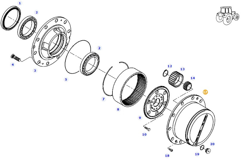 Fendt 927 930 933 936 - przekładnia satelitarna obudowa F930301020180 - חלקי חילוף עבור מכונת בנייה: תמונה 1 Fendt 927 930 933 936 - przekładnia satelitarna obudowa F930301020180 - חלקי חילוף עבור מכונת בנייה: תמונה 1