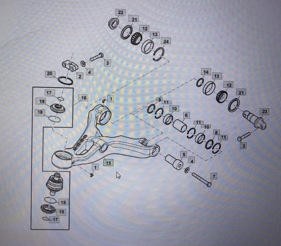 JOHN DEERE R537611/R537610 John Deere ramię/wahacz John Deere 8345R 8520 8120 8320 8225R 8270R - מתלה עבור טרקטור חקלאי: תמונה 1 JOHN DEERE R537611/R537610 John Deere ramię/wahacz John Deere 8345R 8520 8120 8320 8225R 8270R - מתלה עבור טרקטור חקלאי: תמונה 1