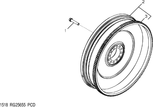 John Deere 9470RX - Koło zamachowe RE61413 (Silnik) - גלגל תנופה עבור מכונה חקלאית: תמונה 1 John Deere 9470RX - Koło zamachowe RE61413 (Silnik) - גלגל תנופה עבור מכונה חקלאית: תמונה 1
