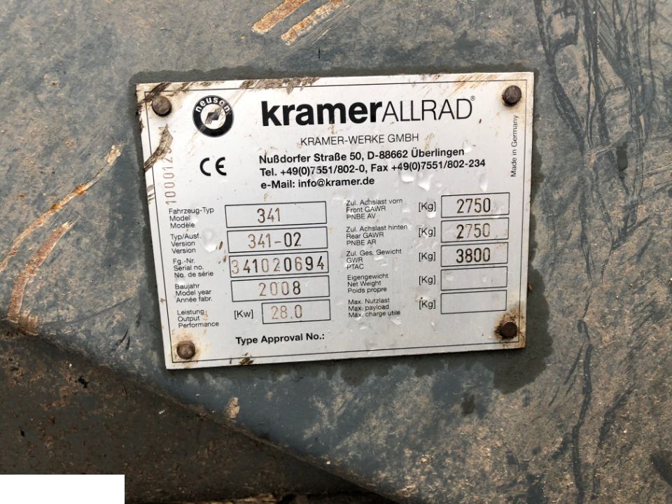 Kramer Allrad 280 341-02 Radlader - Części - Felgi / Koła / Opony - חבילת גלגלים וצמיגים עבור מכונת בנייה: תמונה 4 Kramer Allrad 280 341-02 Radlader - Części - Felgi / Koła / Opony - חבילת גלגלים וצמיגים עבור מכונת בנייה: תמונה 4