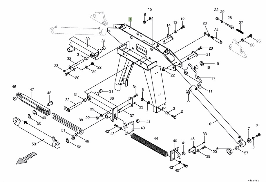 Krone Big M II - siłownik hydrauliczny 009184770 - צילינדר הידרולי עבור מכונה חקלאית: תמונה 1 Krone Big M II - siłownik hydrauliczny 009184770 - צילינדר הידרולי עבור מכונה חקלאית: תמונה 1