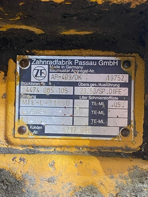 Liebherr L544 obudowa dyferencjału , ZF 446046609A / AP-409/DK / 4474005105 - הילוך דיפרנציאלי עבור מכונת בנייה: תמונה 3 Liebherr L544 obudowa dyferencjału , ZF 446046609A / AP-409/DK / 4474005105 - הילוך דיפרנציאלי עבור מכונת בנייה: תמונה 3