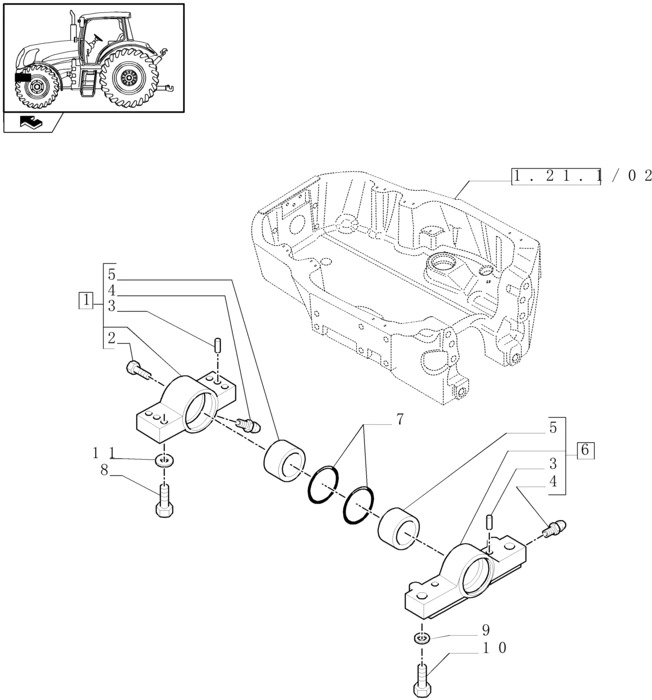 New Holland T6010 Czop zawieszenia obr 87311596 - מתלה עבור טרקטור חקלאי: תמונה 1 New Holland T6010 Czop zawieszenia obr 87311596 - מתלה עבור טרקטור חקלאי: תמונה 1