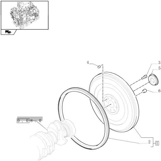 New Holland T6010 Kolo zamach, silnik 87300082 - גלגל תנופה עבור טרקטור חקלאי: תמונה 1 New Holland T6010 Kolo zamach, silnik 87300082 - גלגל תנופה עבור טרקטור חקלאי: תמונה 1