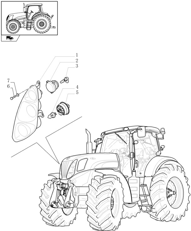 New Holland T6010 `ref`lektor przedni halogen, 12v, clear 82037494 - פנס קדמי עבור טרקטור חקלאי: תמונה 1 New Holland T6010 `ref`lektor przedni halogen, 12v, clear 82037494 - פנס קדמי עבור טרקטור חקלאי: תמונה 1