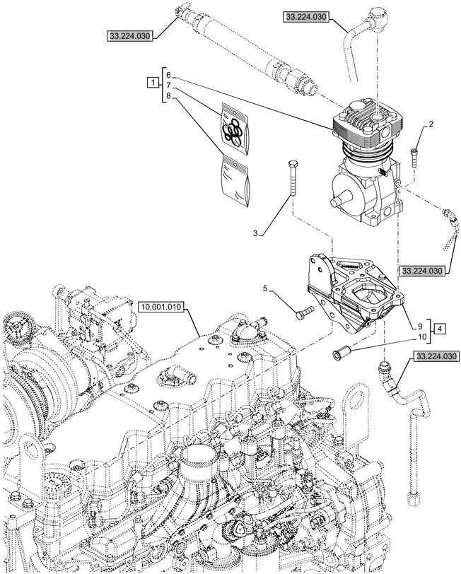 New Holland T6090 Spręźarka powietrza 47606965 - מדחס בלם אוויר עבור טרקטור חקלאי: תמונה 1 New Holland T6090 Spręźarka powietrza 47606965 - מדחס בלם אוויר עבור טרקטור חקלאי: תמונה 1