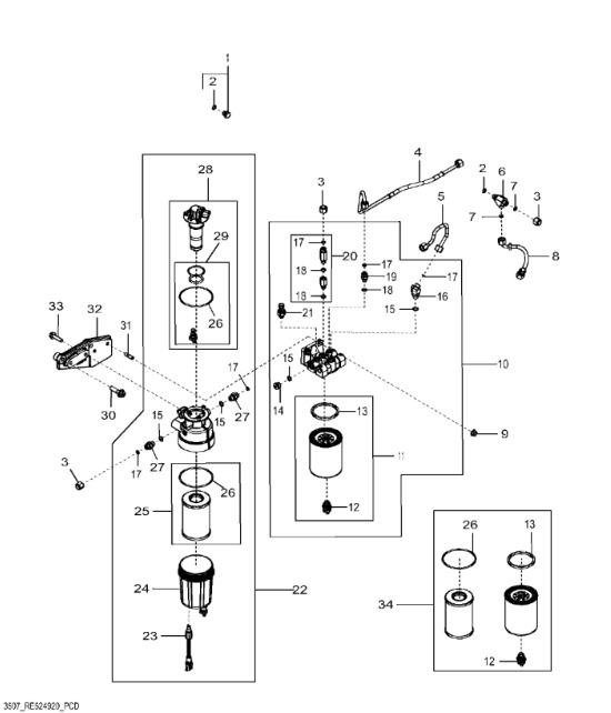 RE539762 John Deere 8345R - Filtr paliwa - מסנן דלק עבור מכונה חקלאית: תמונה 1 RE539762 John Deere 8345R - Filtr paliwa - מסנן דלק עבור מכונה חקלאית: תמונה 1