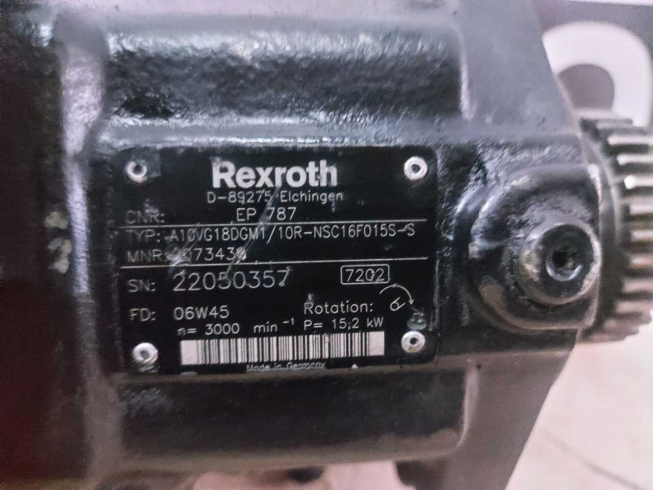 Rexroth A10VG18DGM1/10R - משאבה הידרולית עבור מכונה חקלאית: תמונה 2 Rexroth A10VG18DGM1/10R - משאבה הידרולית עבור מכונה חקלאית: תמונה 2