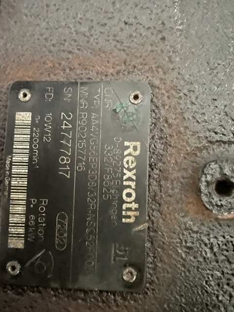 Rexroth AA4VG56EP3d8/32r jcb 527-58 agri pompa jazdy - משאבה הידרולית עבור מכונה חקלאית: תמונה 2 Rexroth AA4VG56EP3d8/32r jcb 527-58 agri pompa jazdy - משאבה הידרולית עבור מכונה חקלאית: תמונה 2