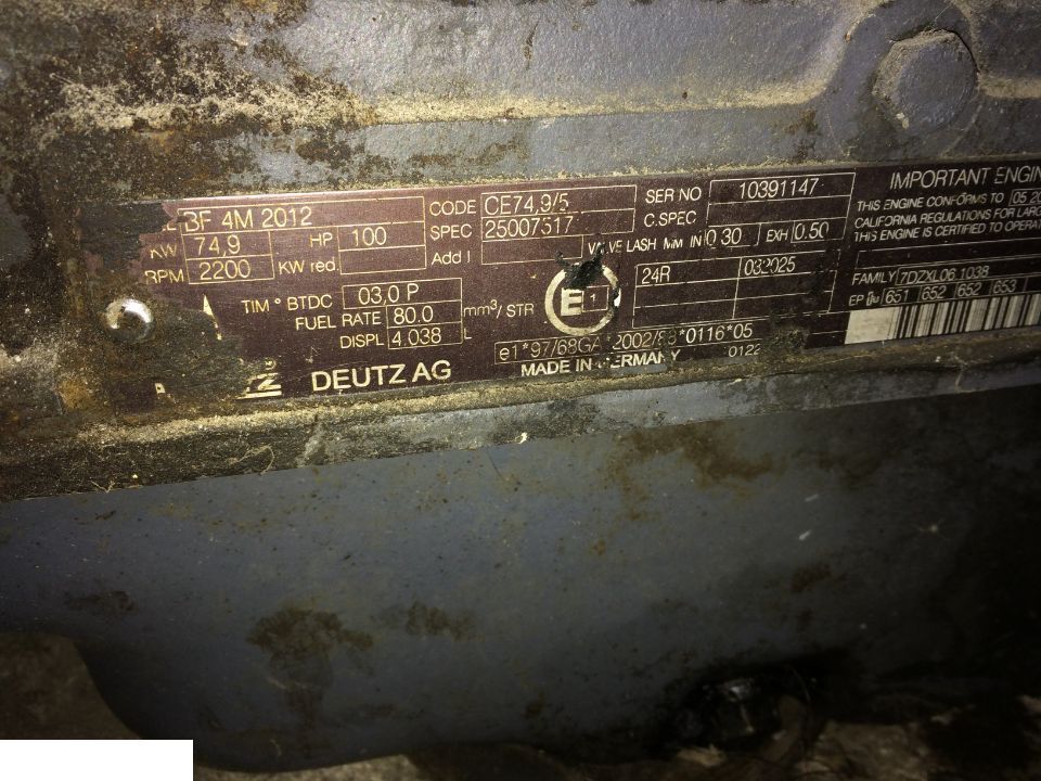 Silnik deutz BF4M2012 części - מנוע עבור מכונה חקלאית: תמונה 2 Silnik deutz BF4M2012 części - מנוע עבור מכונה חקלאית: תמונה 2