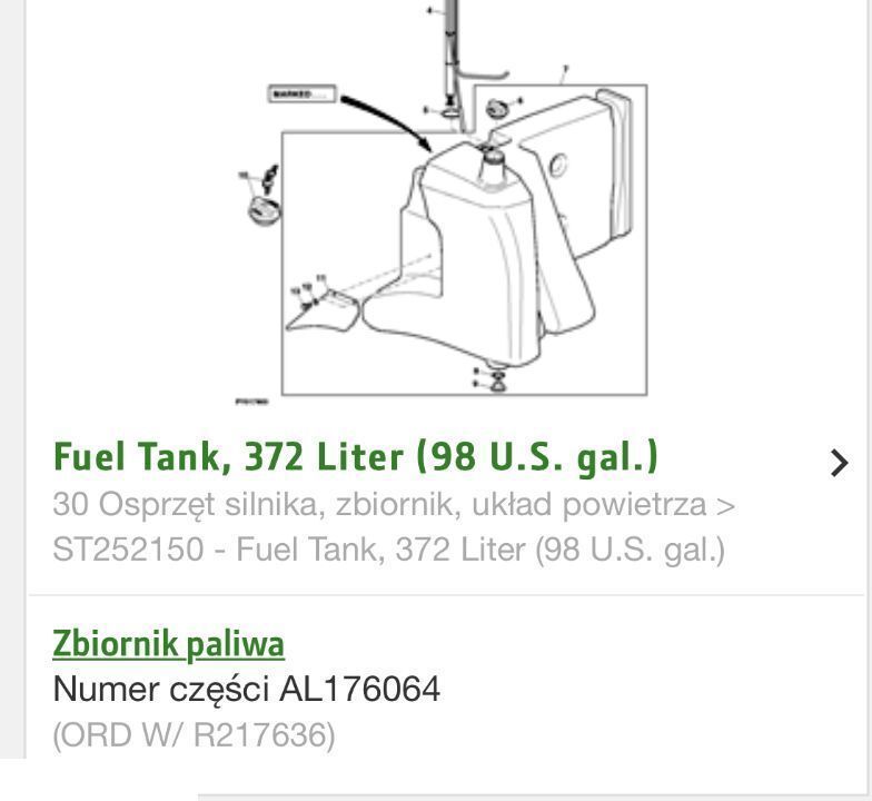 Zbiornik Paliwa - John Deere 7530 Premium - מכל דלק עבור מכונה חקלאית: תמונה 3 Zbiornik Paliwa - John Deere 7530 Premium - מכל דלק עבור מכונה חקלאית: תמונה 3