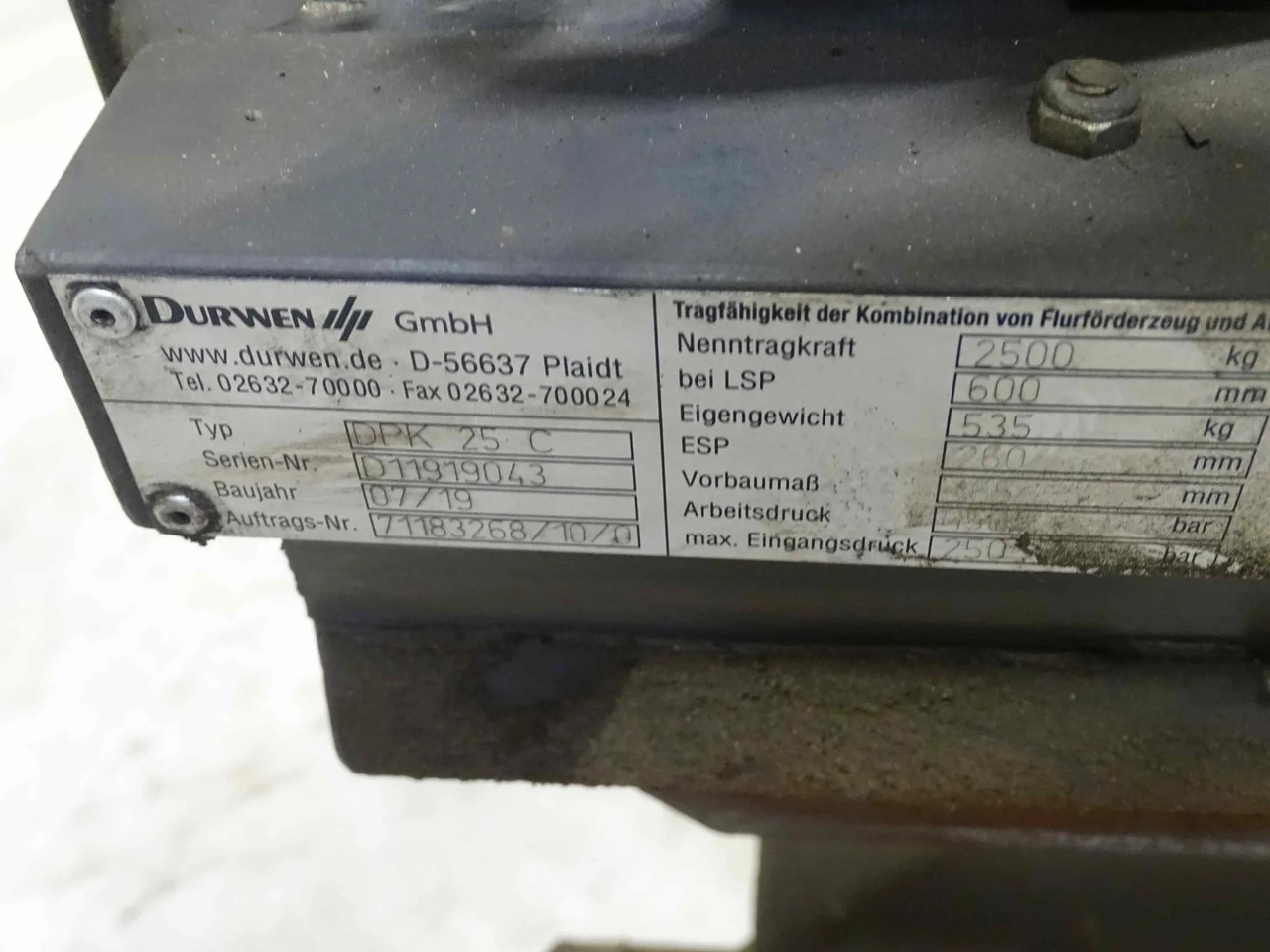 Durwen DPK25C - צרופה עבור ציוד לטיפול בחומרים: תמונה 2 Durwen DPK25C - צרופה עבור ציוד לטיפול בחומרים: תמונה 2