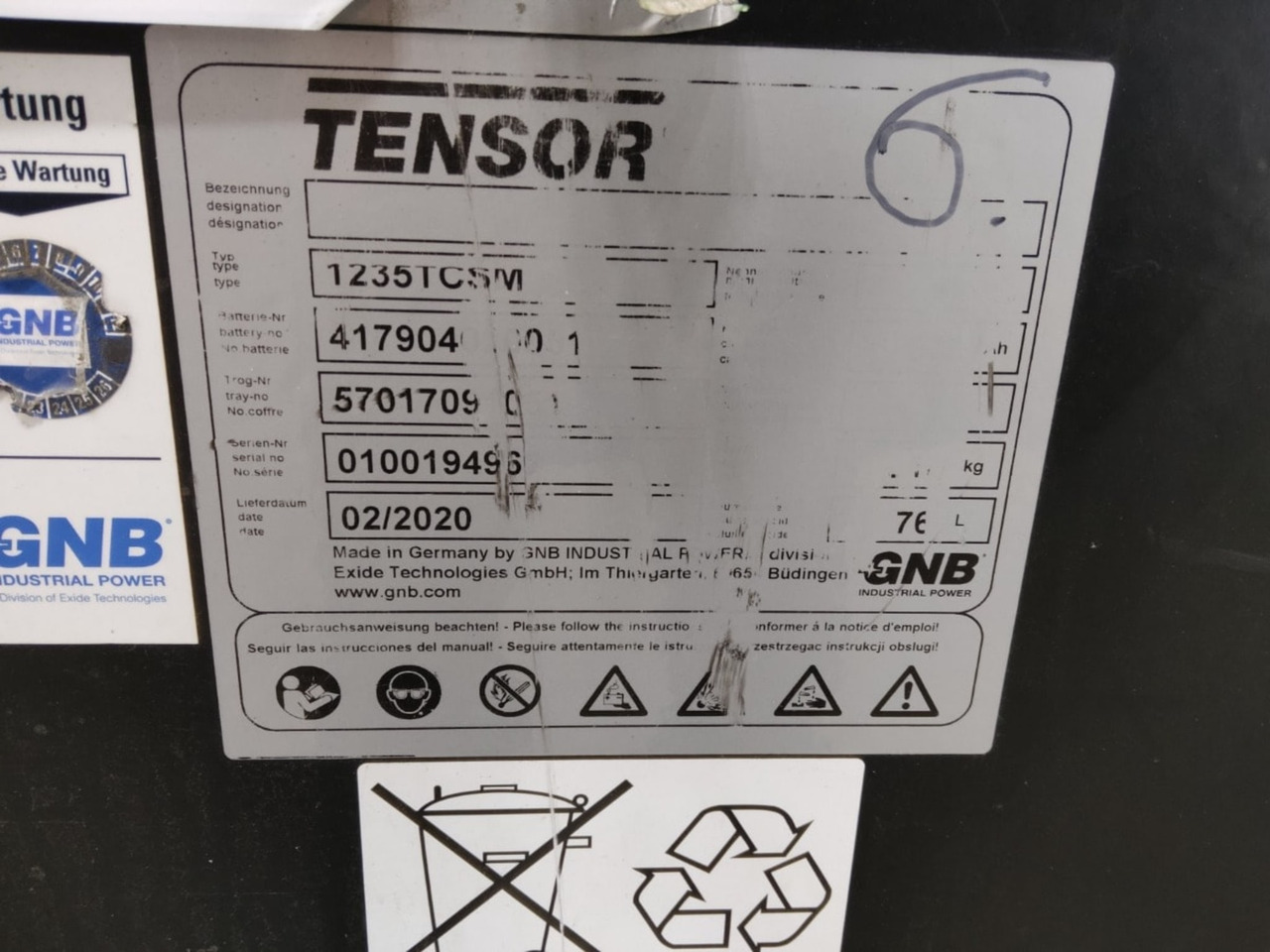 GNB Battery 48V 640Ah - מצבר עבור ציוד לטיפול בחומרים: תמונה 2 GNB Battery 48V 640Ah - מצבר עבור ציוד לטיפול בחומרים: תמונה 2