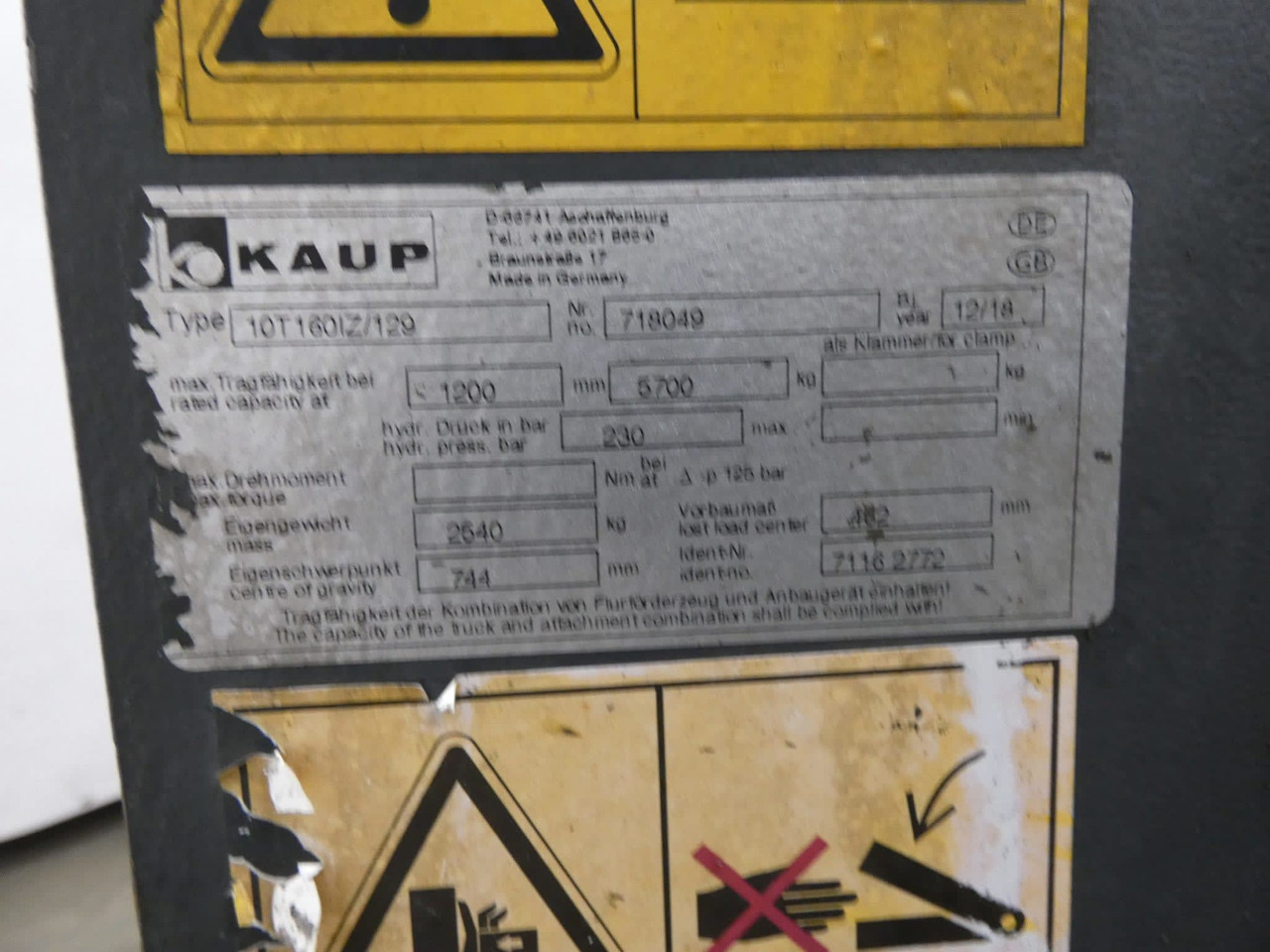 Kaup 10T160/7/129 - צרופה עבור ציוד לטיפול בחומרים: תמונה 5 Kaup 10T160/7/129 - צרופה עבור ציוד לטיפול בחומרים: תמונה 5