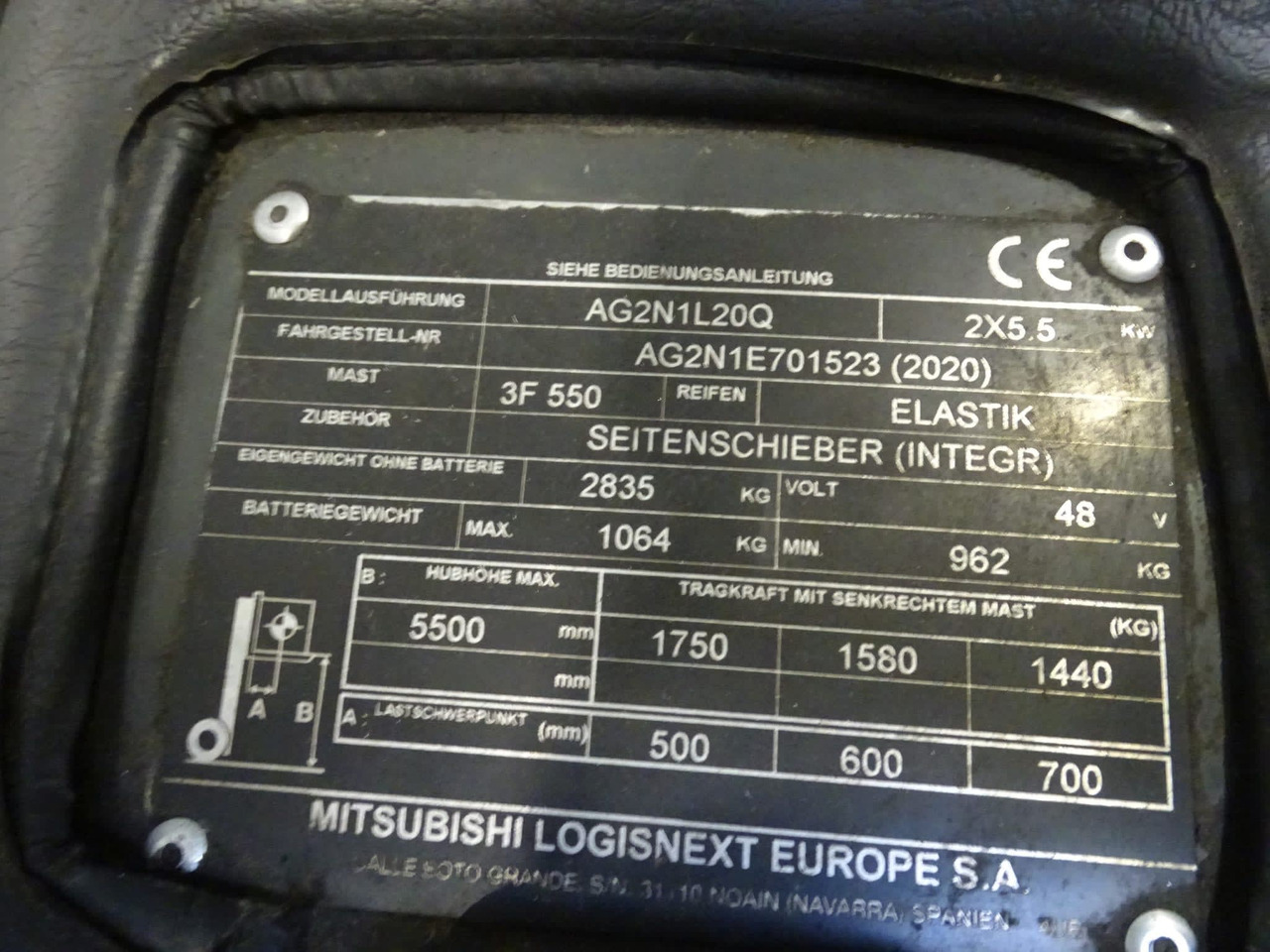 Mitsubishi AG2N1L20Q - מלגזה חשמלית: תמונה 2 Mitsubishi AG2N1L20Q - מלגזה חשמלית: תמונה 2