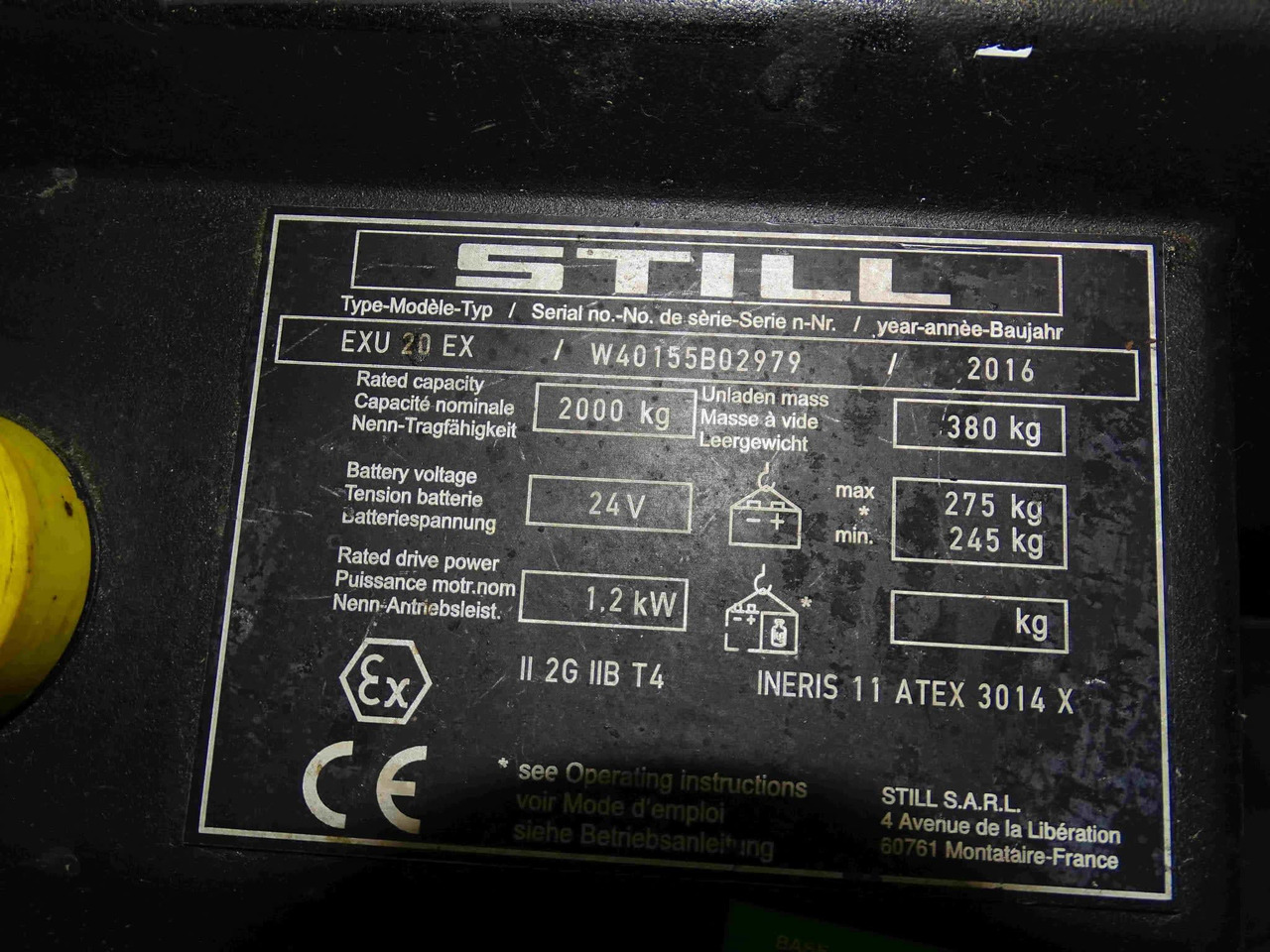 STILL EXU20/EX - משאית משטחים: תמונה 2 STILL EXU20/EX - משאית משטחים: תמונה 2