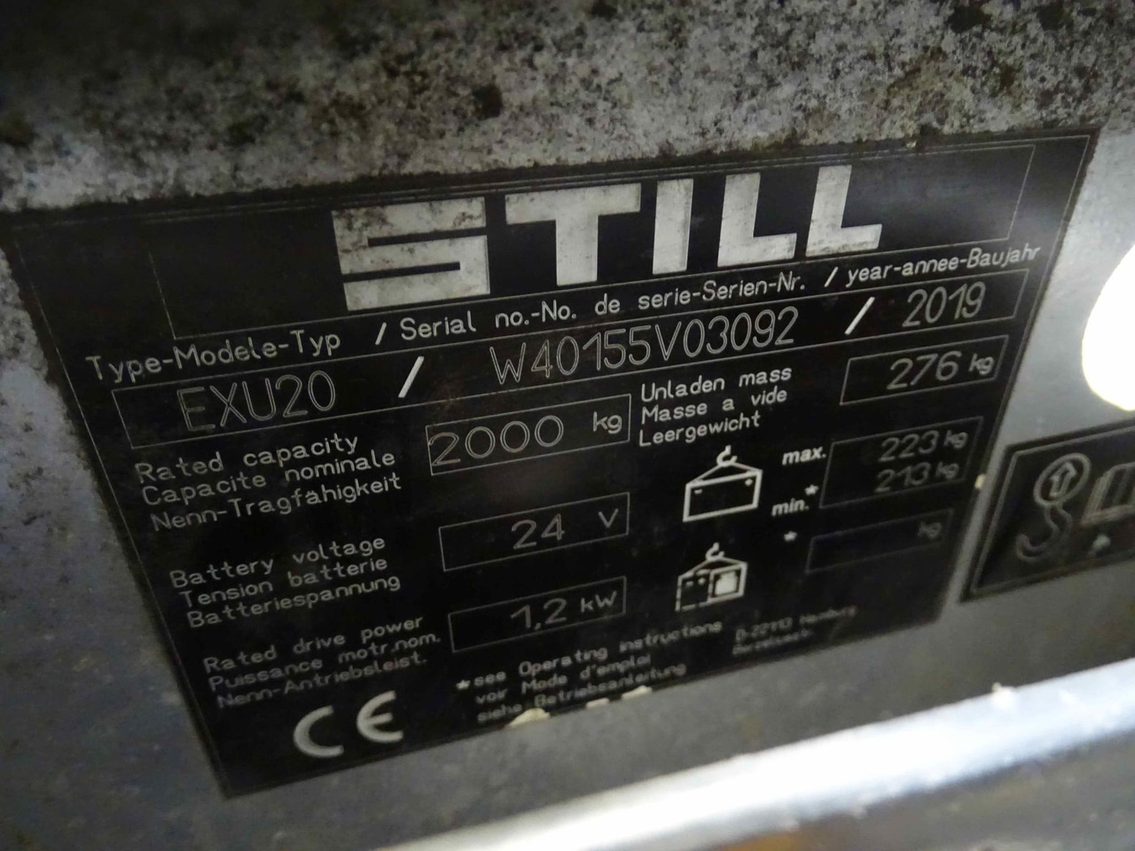 STILL EXU20 - משאית משטחים: תמונה 2 STILL EXU20 - משאית משטחים: תמונה 2