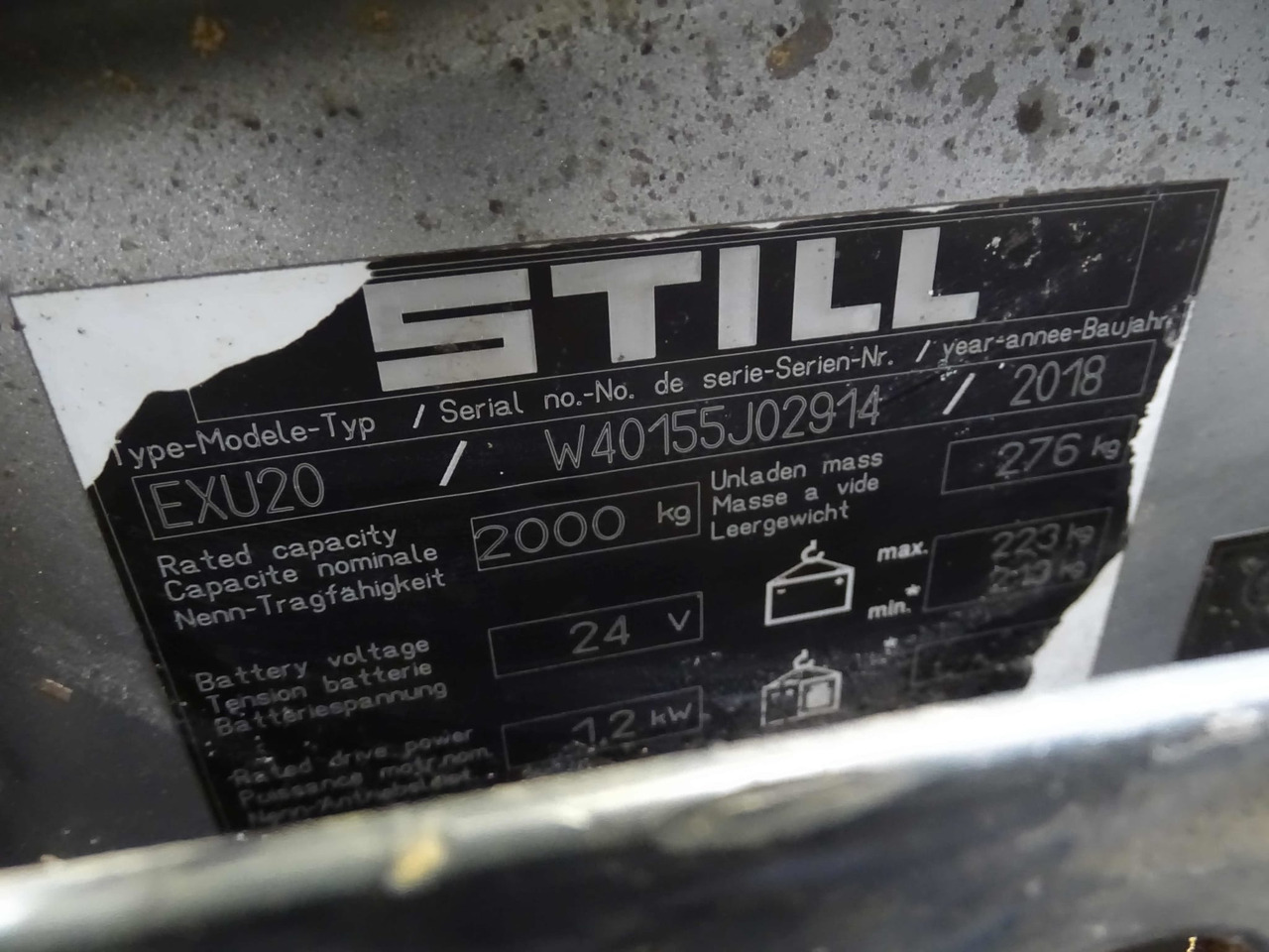 STILL EXU20 - משאית משטחים: תמונה 2 STILL EXU20 - משאית משטחים: תמונה 2
