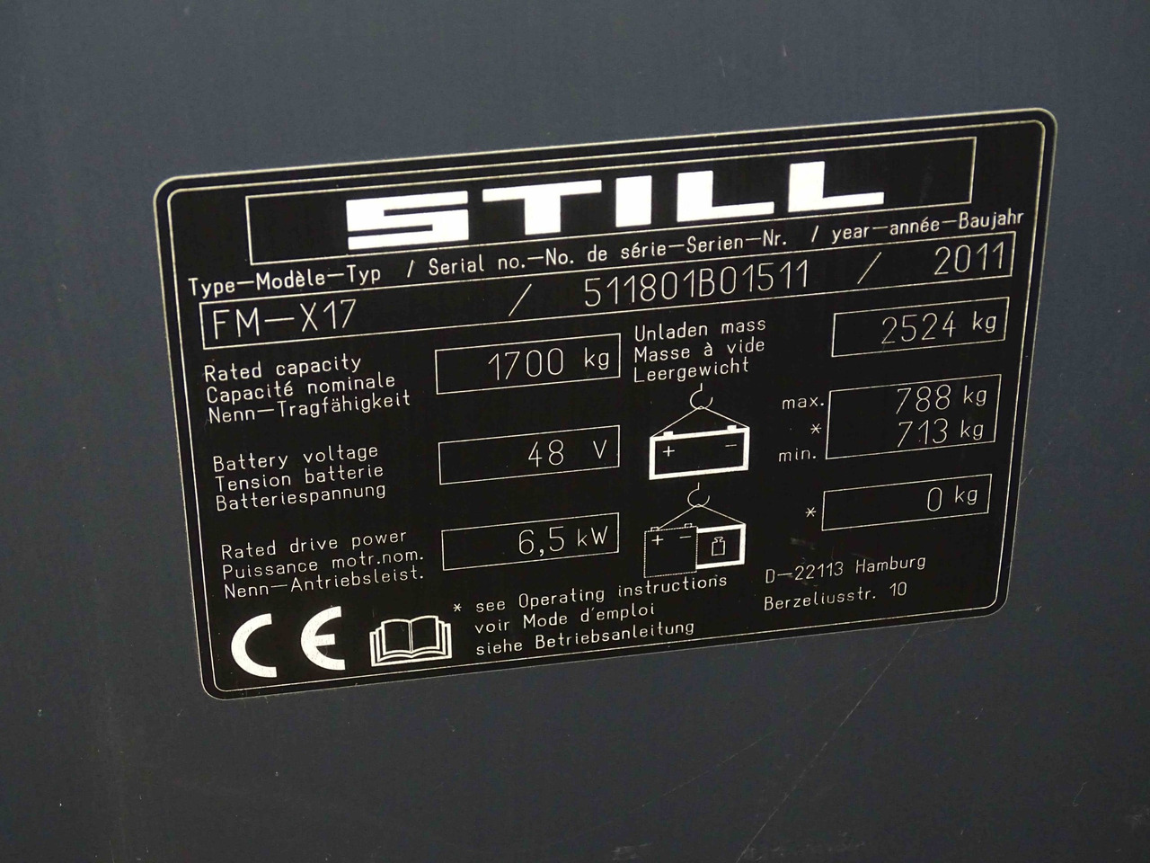 STILL FM-X17 - משאית הגעה: תמונה 2 STILL FM-X17 - משאית הגעה: תמונה 2