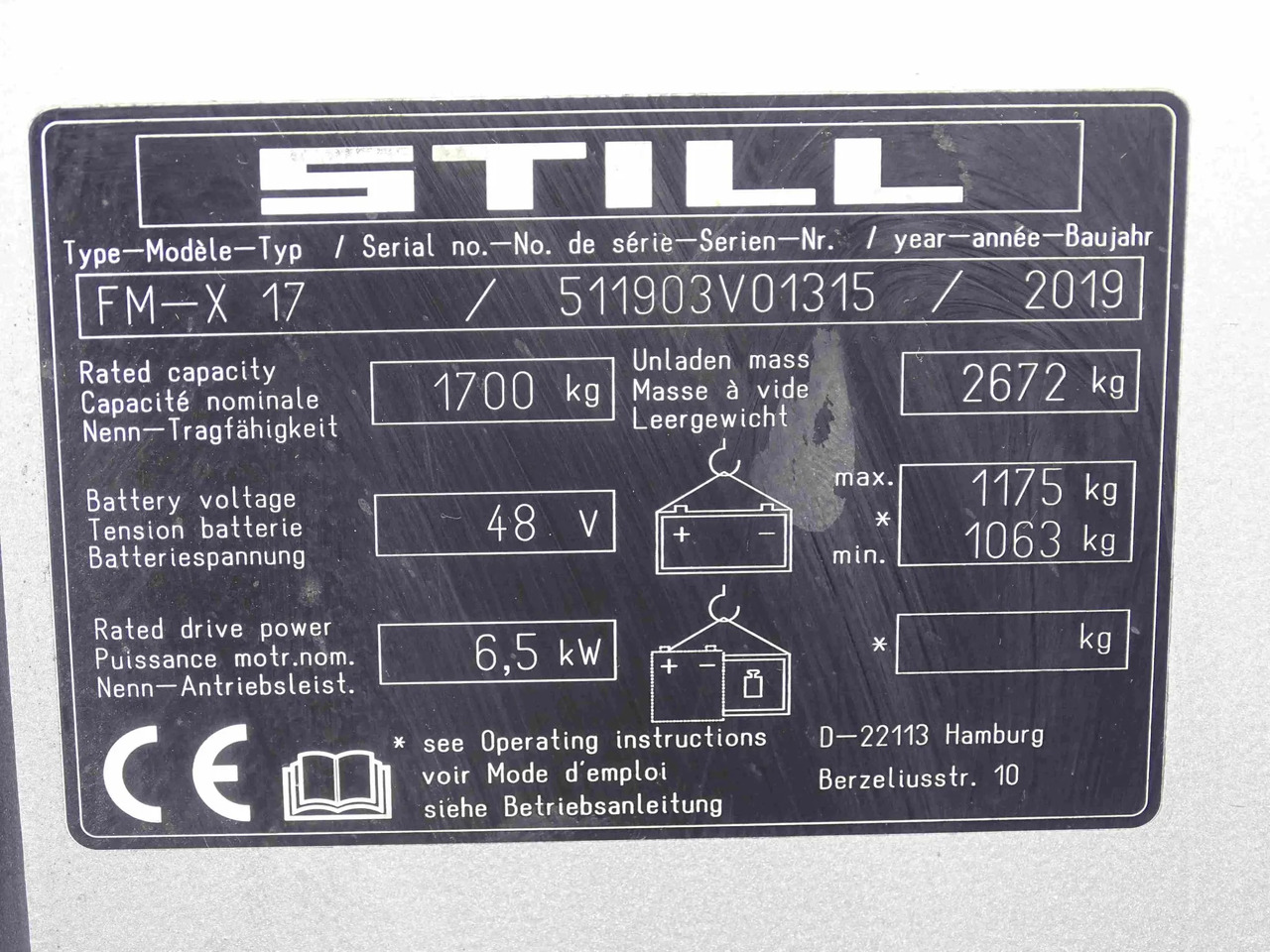 STILL FM-X17 - משאית הגעה: תמונה 2 STILL FM-X17 - משאית הגעה: תמונה 2