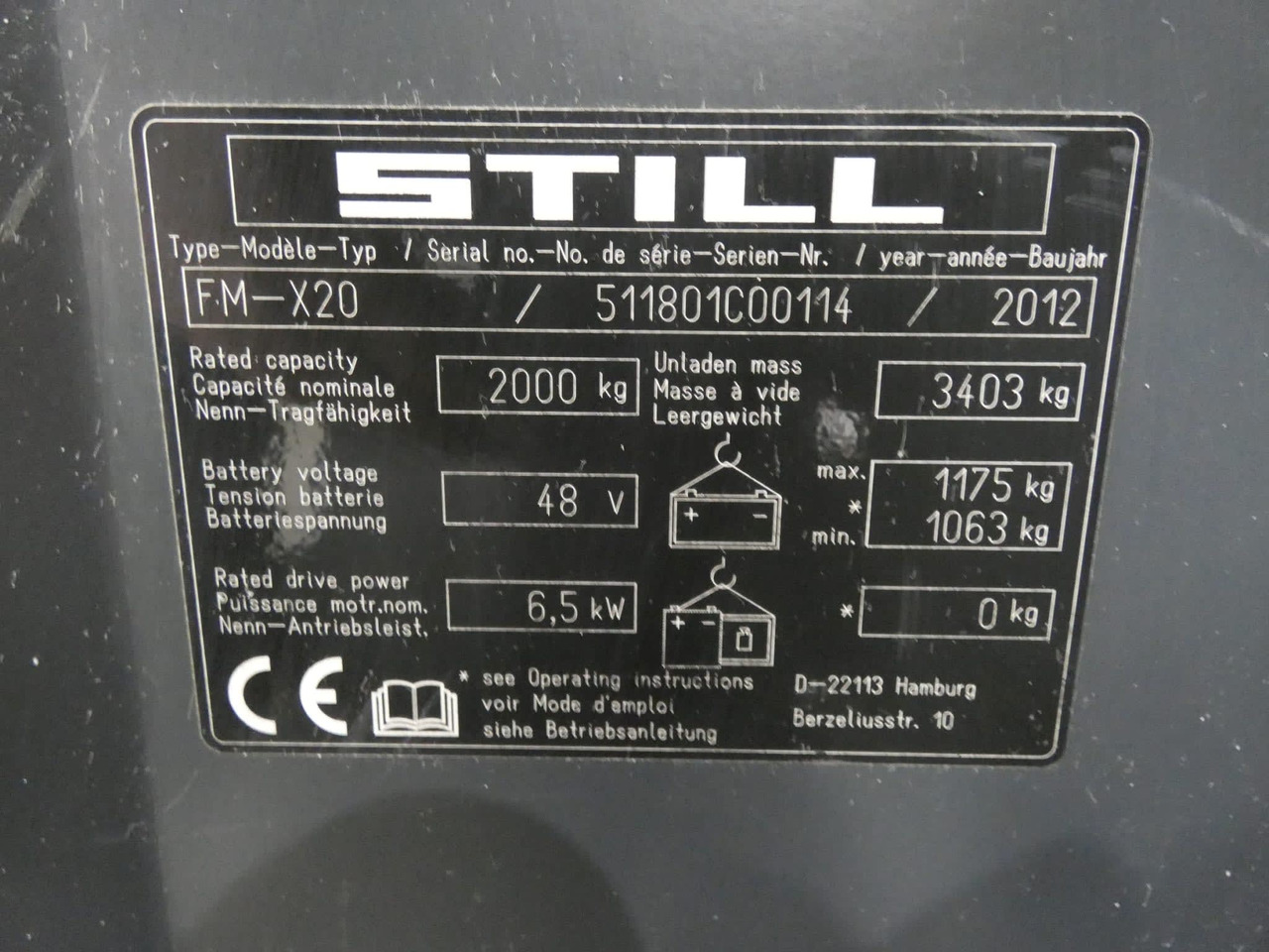 STILL FM-X20 - משאית הגעה: תמונה 2 STILL FM-X20 - משאית הגעה: תמונה 2