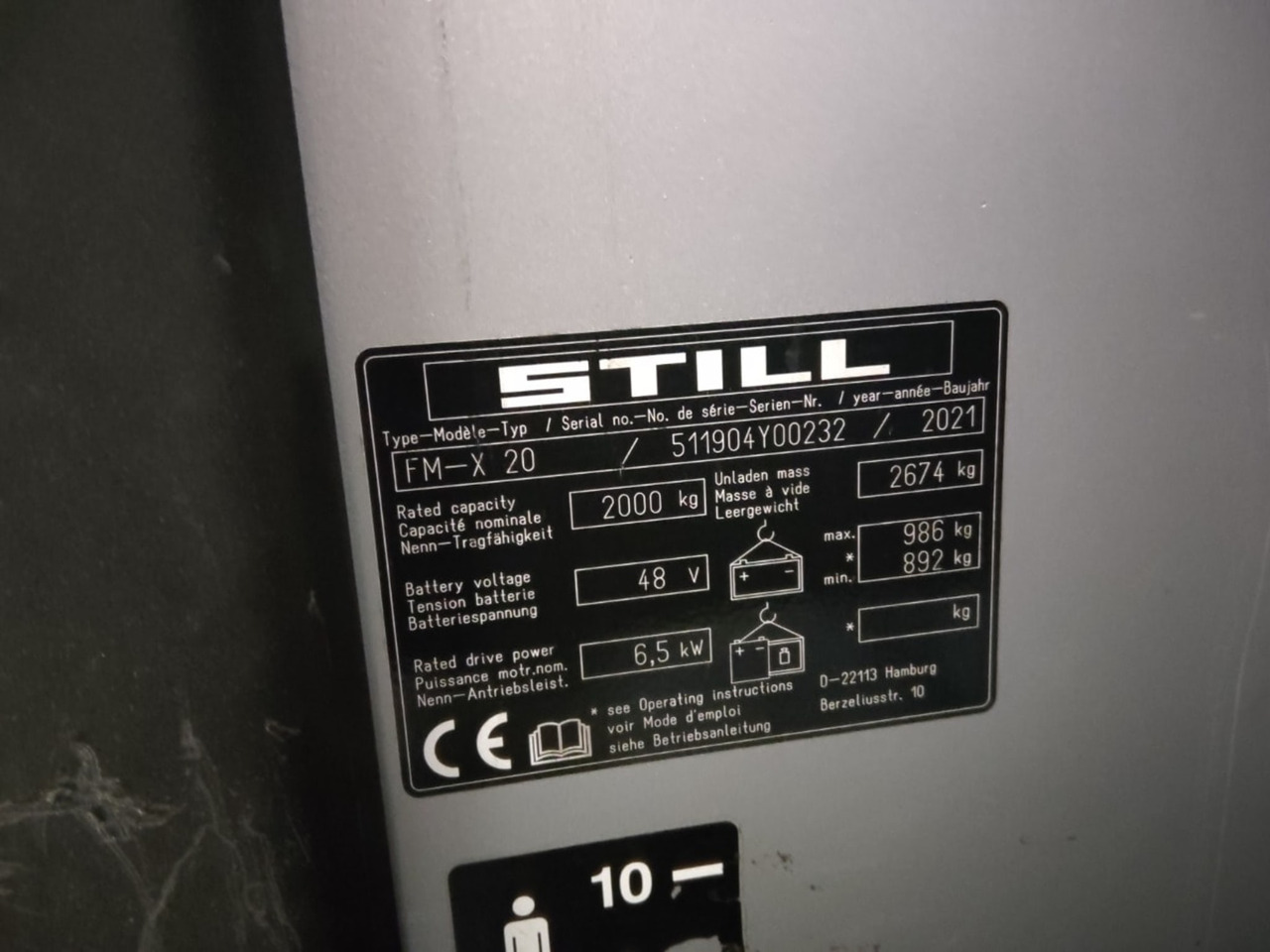 STILL FM-X20 - משאית הגעה: תמונה 5 STILL FM-X20 - משאית הגעה: תמונה 5