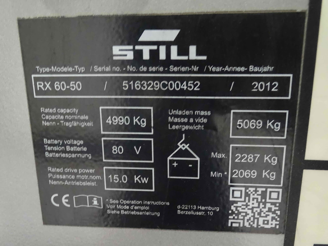 STILL RX60-50 - מלגזה חשמלית: תמונה 2 STILL RX60-50 - מלגזה חשמלית: תמונה 2
