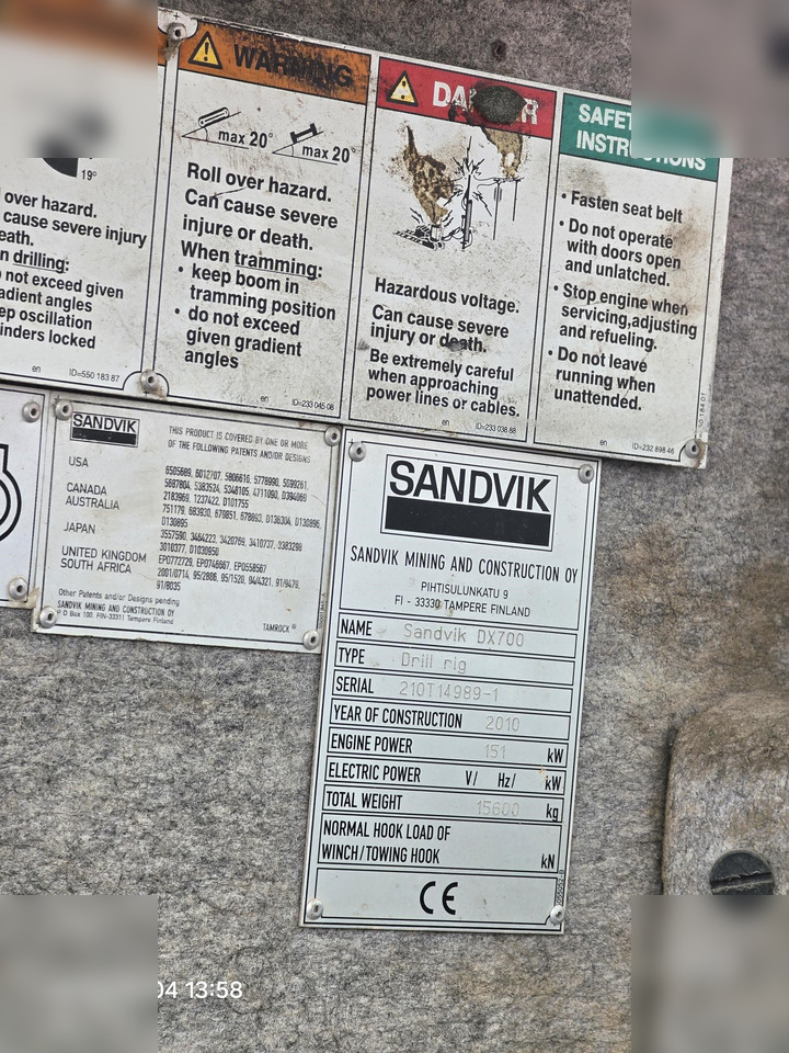 2010 SANDVIK DX700 - אסדת קידוח: תמונה 3 2010 SANDVIK DX700 - אסדת קידוח: תמונה 3