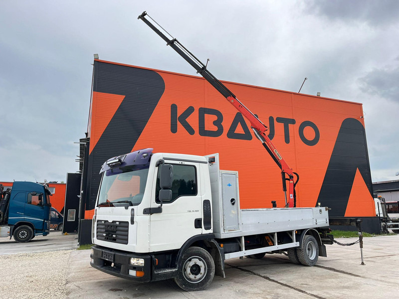 MAN TGL 8.180 4x2 PK4200 YEAR 2013 / PLATFORM L=3710 mm - משאית צד נופל/ שטוחה, משאית מנוף: תמונה 1 MAN TGL 8.180 4x2 PK4200 YEAR 2013 / PLATFORM L=3710 mm - משאית צד נופל/ שטוחה, משאית מנוף: תמונה 1