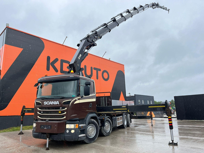 Scania G 450 8x2*6 HIAB 622E-8 + JIB / PLATFORM L=6715 mm - משאית צד נופל/ שטוחה, משאית מנוף: תמונה 1 Scania G 450 8x2*6 HIAB 622E-8 + JIB / PLATFORM L=6715 mm - משאית צד נופל/ שטוחה, משאית מנוף: תמונה 1