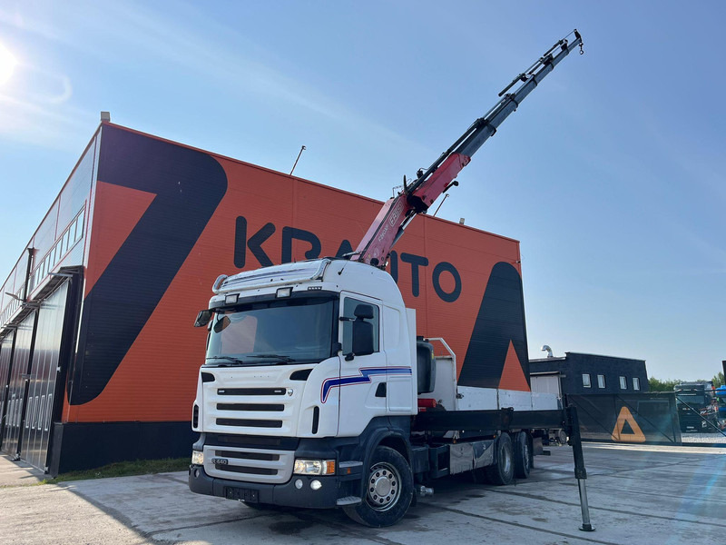Scania R 440 6x2*4 FASSI F260XP / PLATFORM L=6760 mm - משאית צד נופל/ שטוחה, משאית מנוף: תמונה 1 Scania R 440 6x2*4 FASSI F260XP / PLATFORM L=6760 mm - משאית צד נופל/ שטוחה, משאית מנוף: תמונה 1