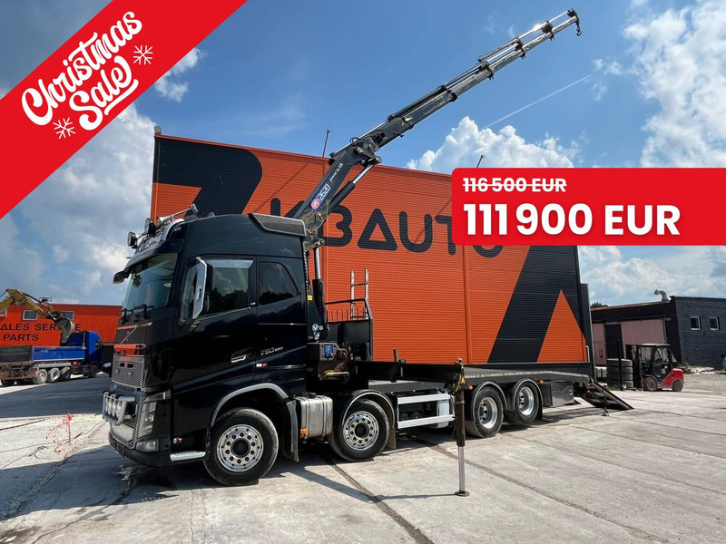 Volvo FH 16 750 8x4 HMF2620K-5 / WINCH / PLATFORM L=7100 mm - משאית צד נופל/ שטוחה, משאית מנוף: תמונה 1 Volvo FH 16 750 8x4 HMF2620K-5 / WINCH / PLATFORM L=7100 mm - משאית צד נופל/ שטוחה, משאית מנוף: תמונה 1