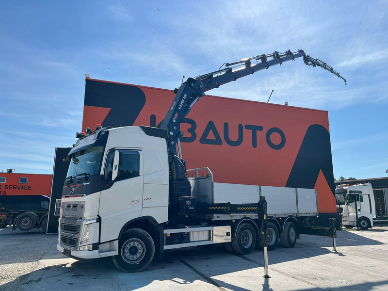Volvo FH 500 8x4*4 HIAB 408E-6 + JIB / PLATFORM L=6434 mm - משאית צד נופל/ שטוחה, משאית מנוף: תמונה 1 Volvo FH 500 8x4*4 HIAB 408E-6 + JIB / PLATFORM L=6434 mm - משאית צד נופל/ שטוחה, משאית מנוף: תמונה 1