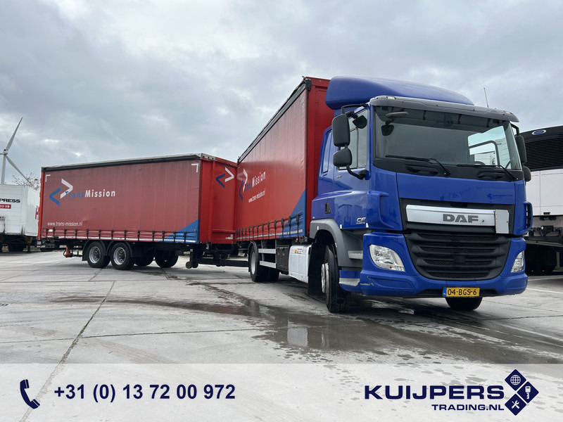 DAF CF 370 FA + Pacton MXD 218 / Curtainside Combi / Loadlift / APK TUV 05-26 - משאית וילונות צד: תמונה 1 DAF CF 370 FA + Pacton MXD 218 / Curtainside Combi / Loadlift / APK TUV 05-26 - משאית וילונות צד: תמונה 1